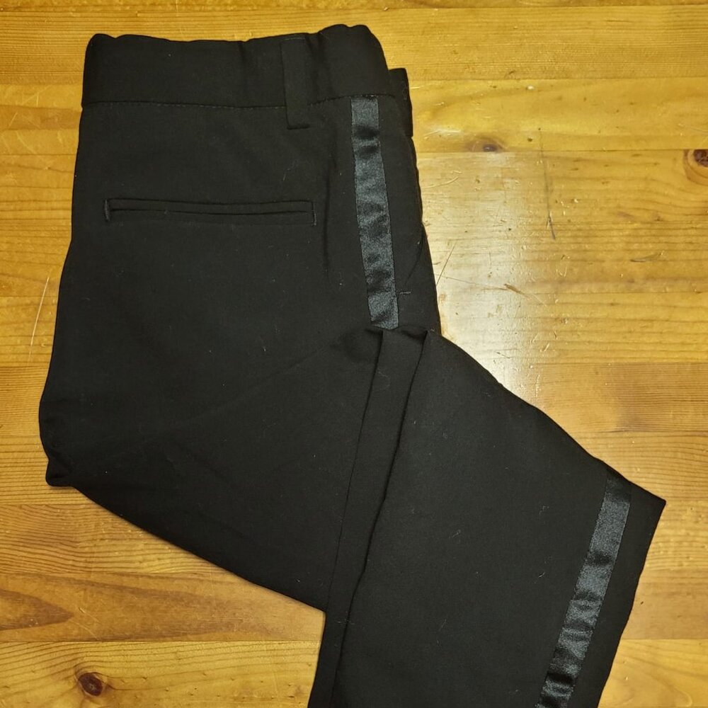 Zara dress pants boys with shiny stripe 6